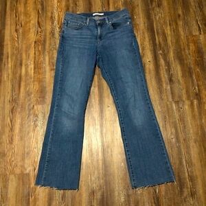 Levi's Classic Boot Jeans Women's 6 Western Frayed Hem Bootcut Mid Rise Denim
